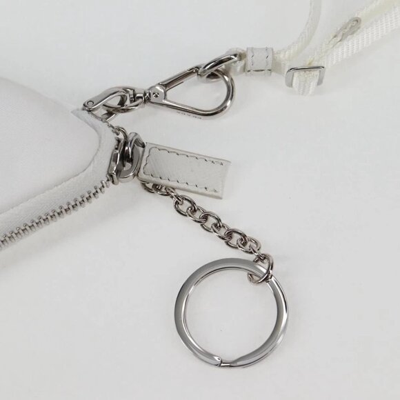 PRADA Shoulder Bag Nylon White Silver Auth 127895V - Picture 8 of 15